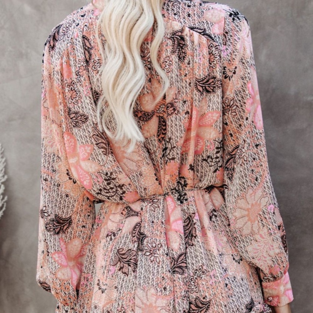 Dancing QUEEN PRINTED METALLIC BUTTON DOWN DRESS - Picture 2 of 8